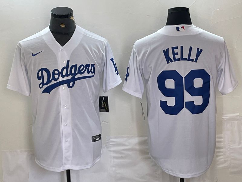 Men Los Angeles Dodgers #99 Kelly White Nike Game MLB Jersey style 5